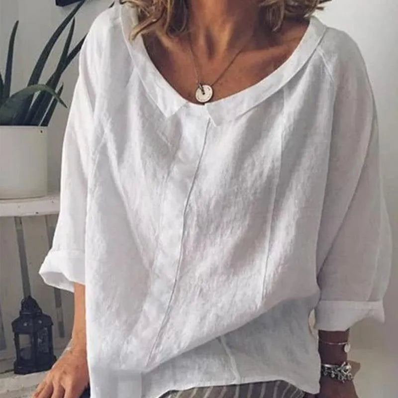 Blusa Sin Botones Para Mujer de Estilo Atemporal