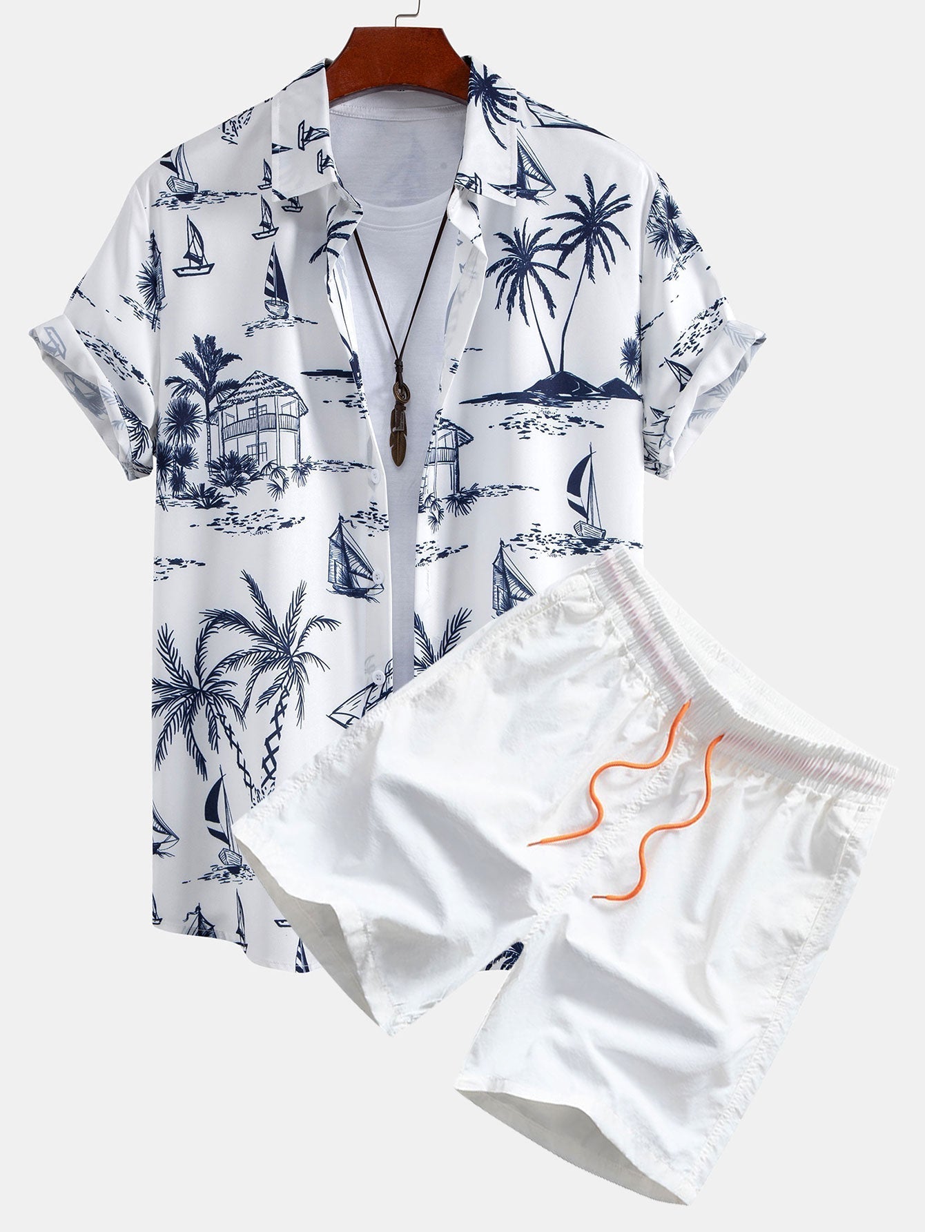 Tropez™ · Conjunto camisa y short estampado tropical