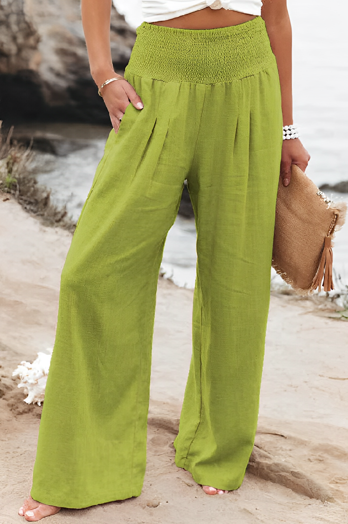 Pantalones respirables y frescos con bolsillos