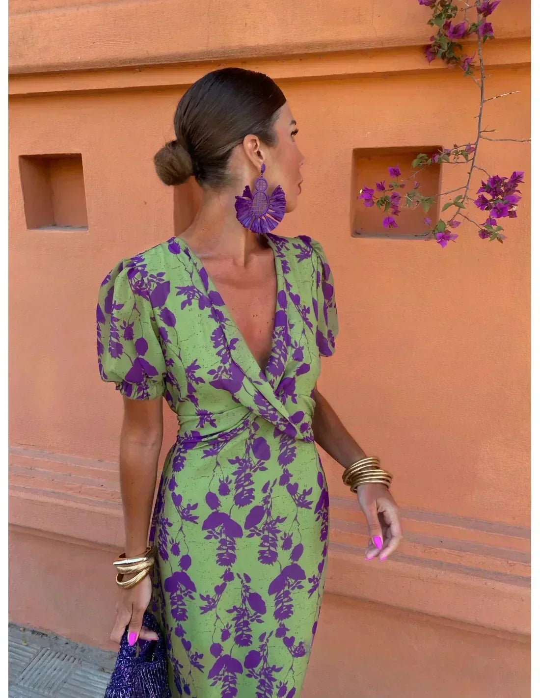 Vestido De Verano Elegante De Mujer Con Corte Fluido