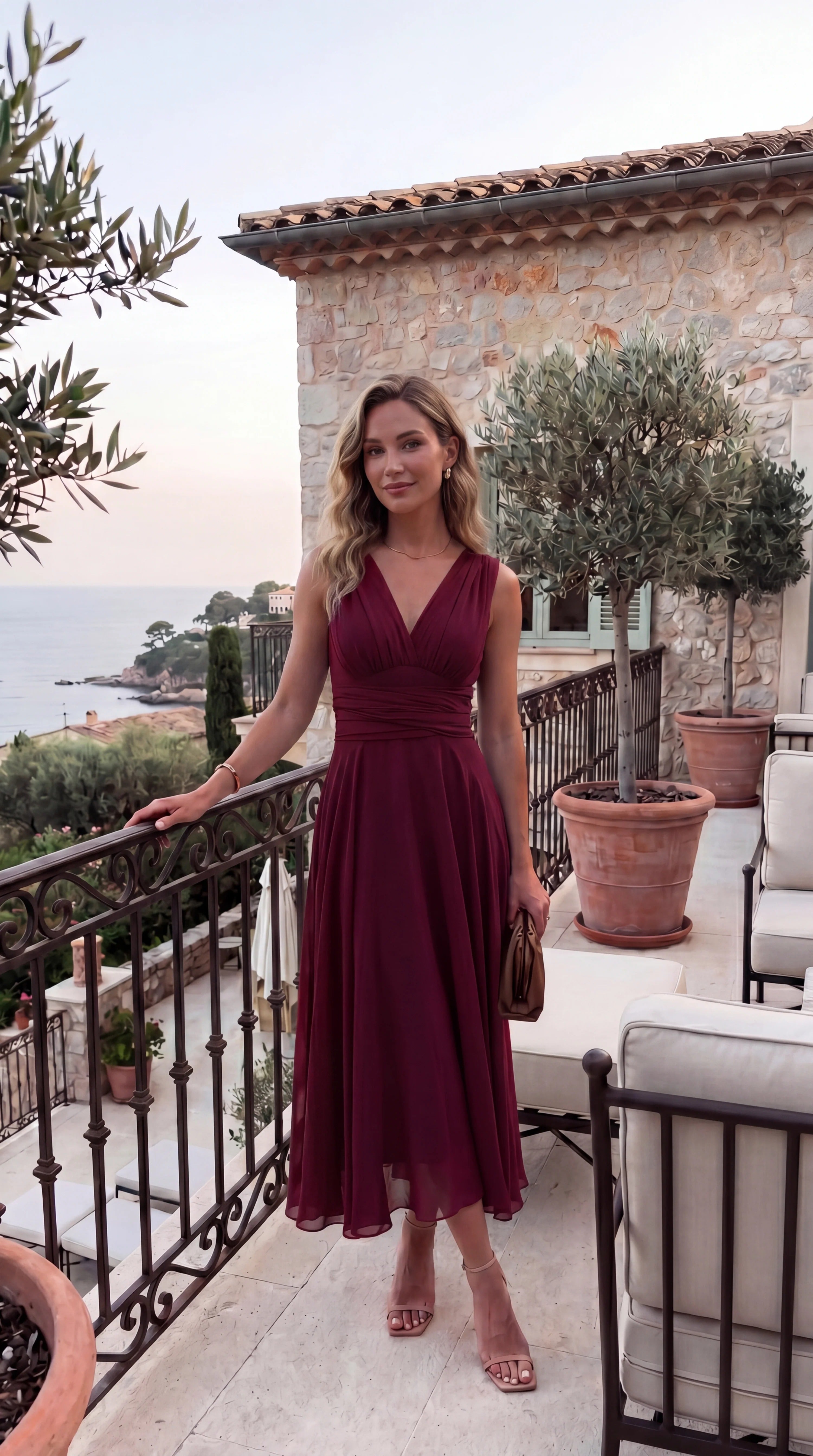 The Murano | Vestido azul marino versátil con falda asimétrica